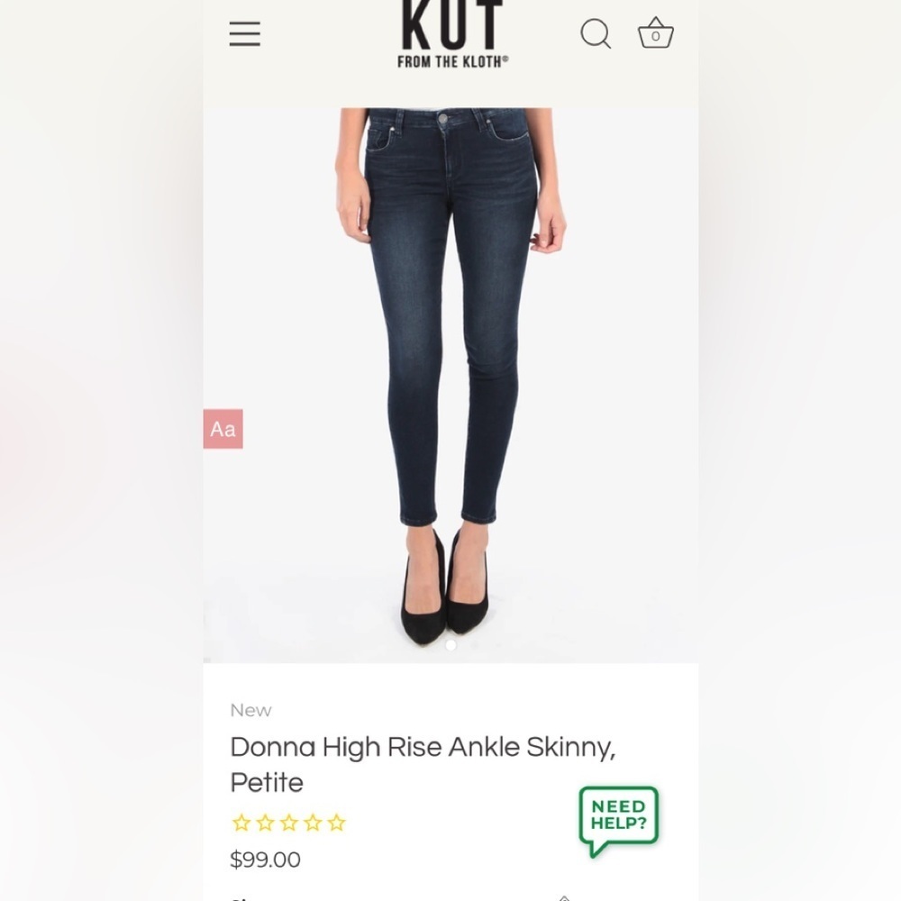 KUT From The Kloth New Donna High Rise Ankle Skinny, Petite